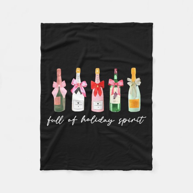 Manta Polar Funny Christmas Drinks Tail Champagne Holiday Srit (Anverso)