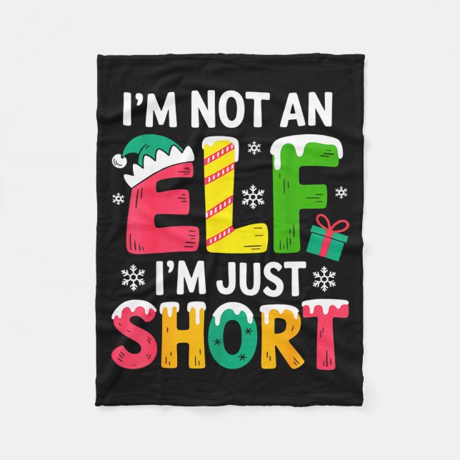Manta Polar Funny Christmas Family Pajamas I'm Not An Elf I'm  (Anverso)