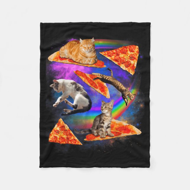 Manta Polar Funny Christmas Galaxy Cat In Space Cat Riding Zza (Anverso)