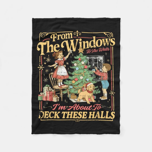 Manta Polar Funny Christmas Holiday From The Windows To The Wa (Anverso)