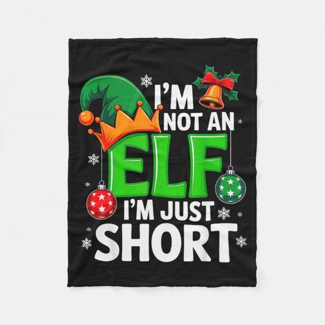 Manta Polar Funny Christmas Im Not An Elf Just Short Xmas Men  (Anverso)