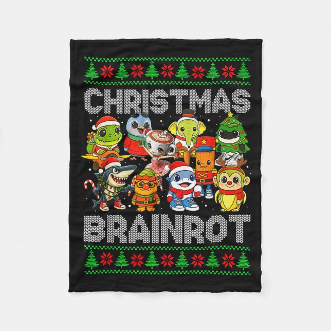 Manta Polar Funny Christmas Italian Brain Rot Italian Brainrot (Anverso)