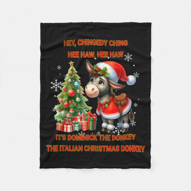 Manta Polar Funny Christmas Italian Christmas Dominick The  (Anverso)