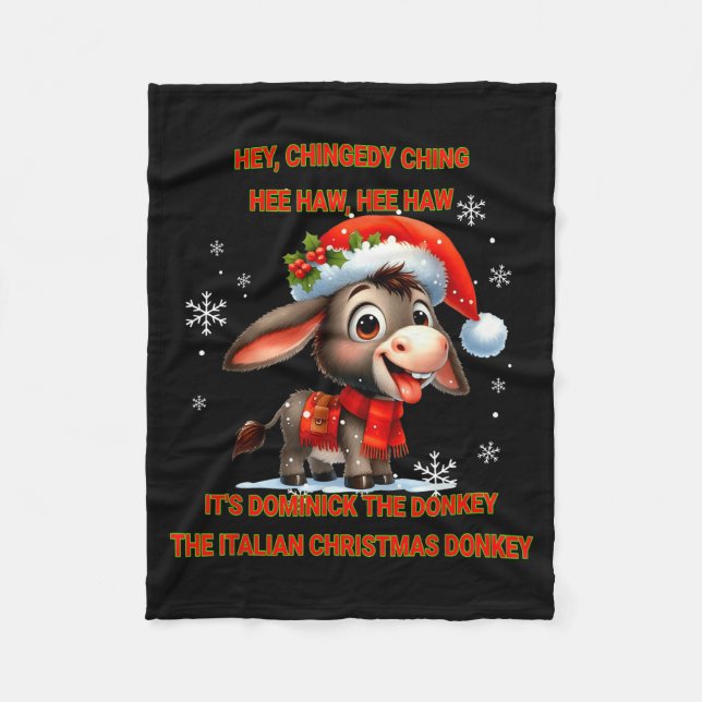 Manta Polar Funny Christmas Italian Christmas Dominick The  (Anverso)