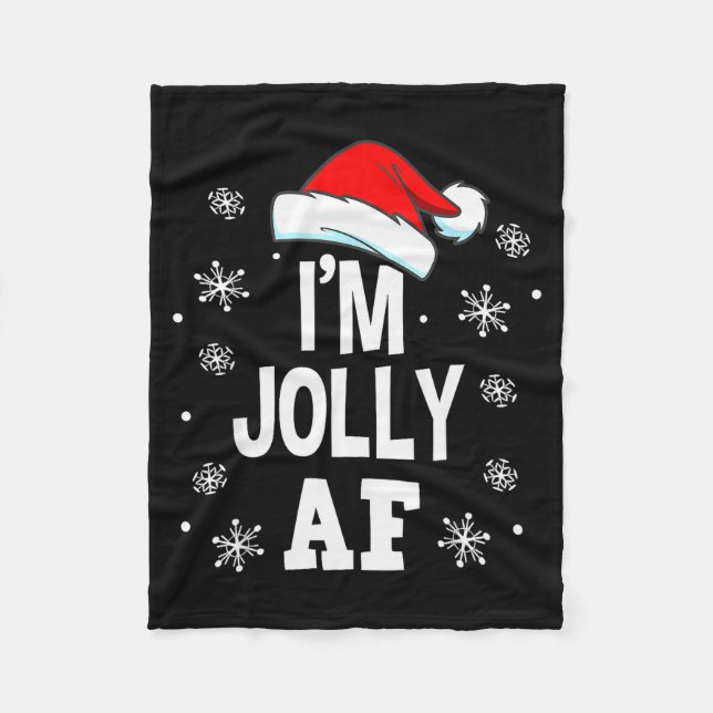 Manta Polar Funny Christmas Naughty Adults Pajama, Santa I'm J (Anverso)
