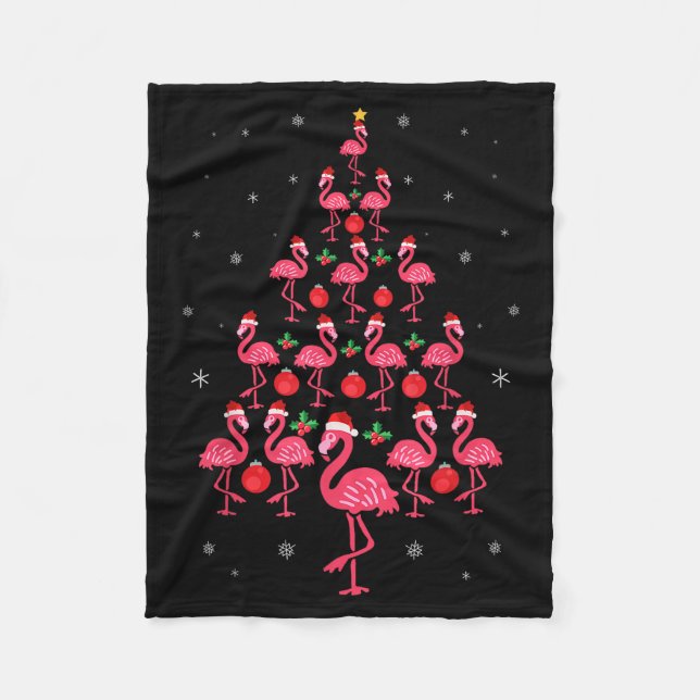 Manta Polar Funny Christmas Nk Flamingo Tree Holiday Gift Bird (Anverso)