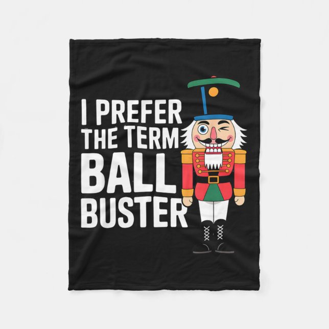 Manta Polar Funny Christmas Nutcracker- Ball Buster Funny Mens (Anverso)