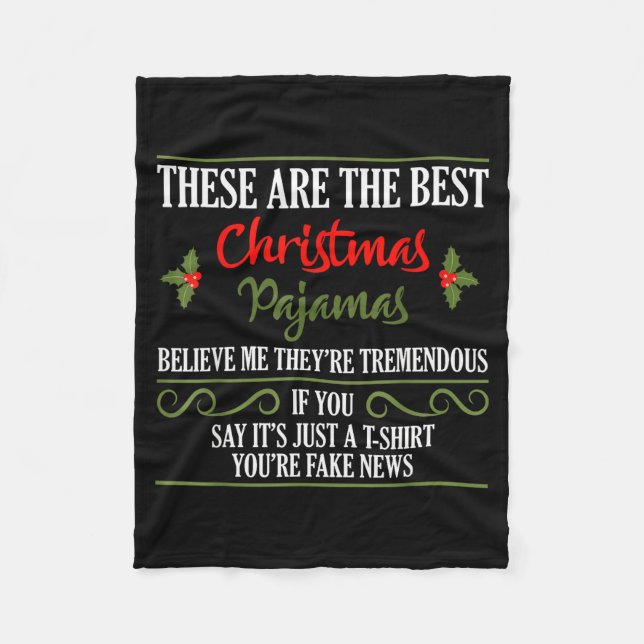 Manta Polar Funny Christmas Pajamas Donald Trump Gag Joke Pjs  (Anverso)