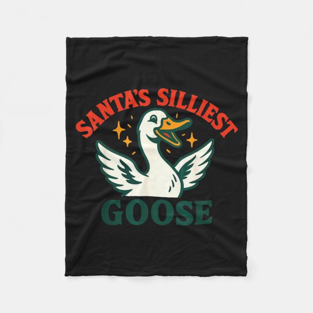 Manta Polar Funny Christmas Santas Silliest Goose Humor  (Anverso)