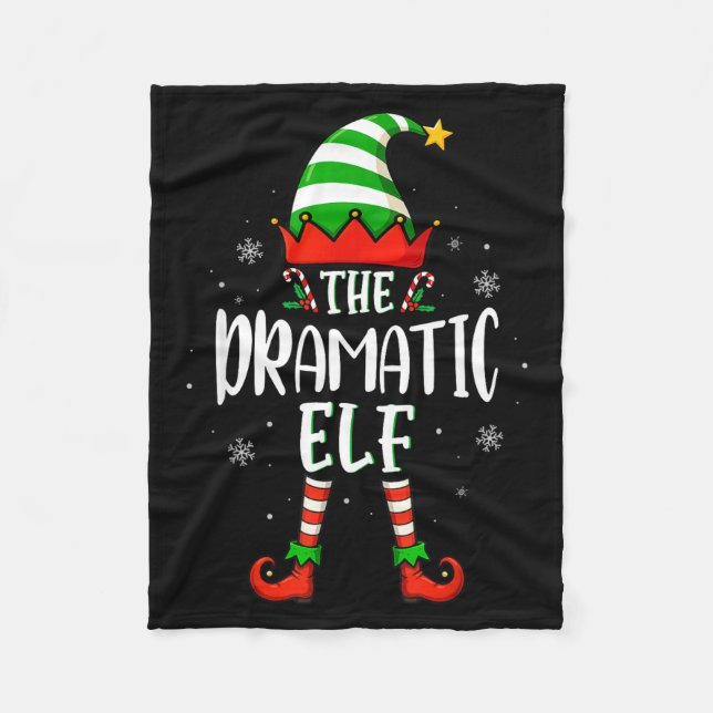 Manta Polar Funny Christmas The Dramatic Elf Family Matching X (Anverso)