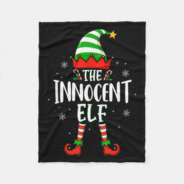 Manta Polar Funny Christmas The Innocent Elf Family Matching X (Anverso)