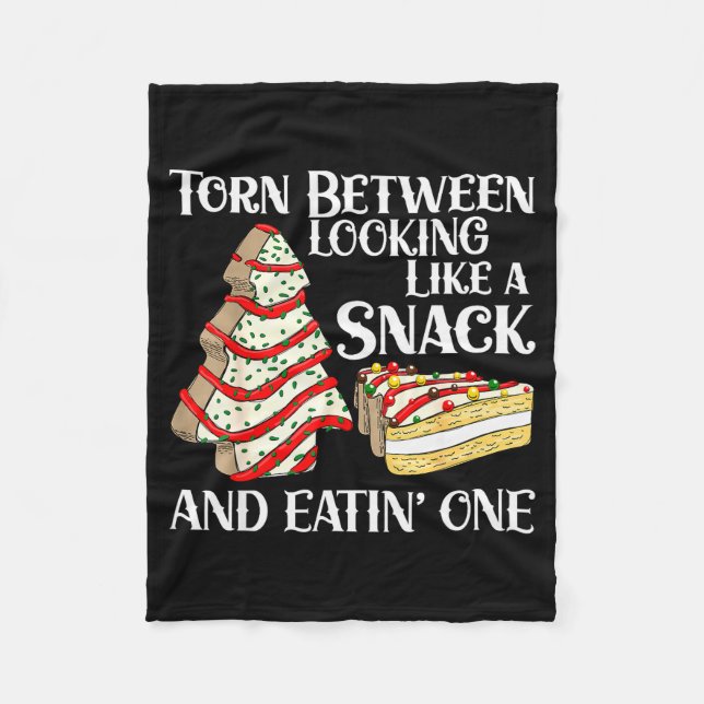 Manta Polar Funny Christmas Tree Cake Torn Between Looking Lik (Anverso)