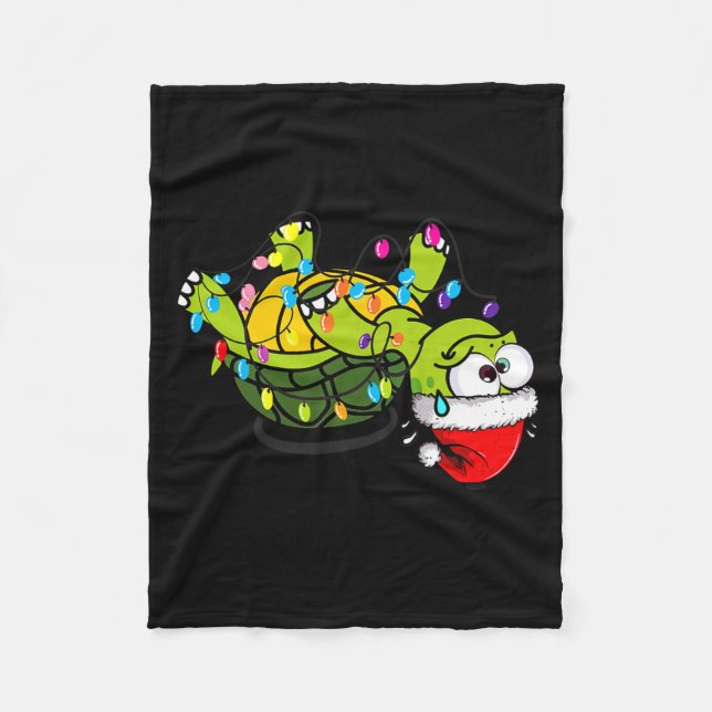 Manta Polar Funny Christmas Turtle It's Fine I'm Fine Everythi (Anverso)
