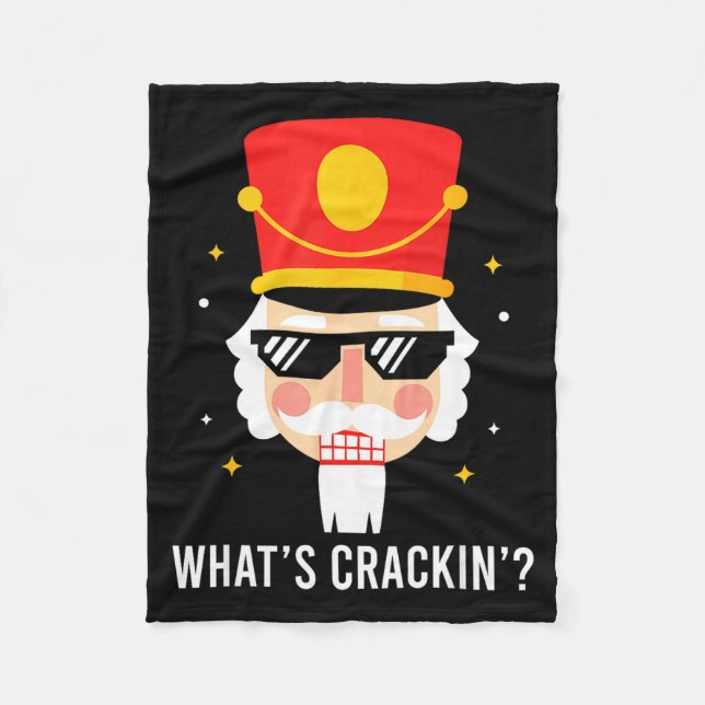 Manta Polar Funny Christmas Whats Crackin Nutcracker Men Kids  (Anverso)