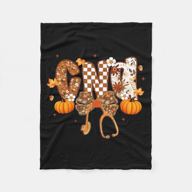 Manta Polar Funny Cna Nurse Coquette Bow Stethoscope Fall Girl (Anverso)