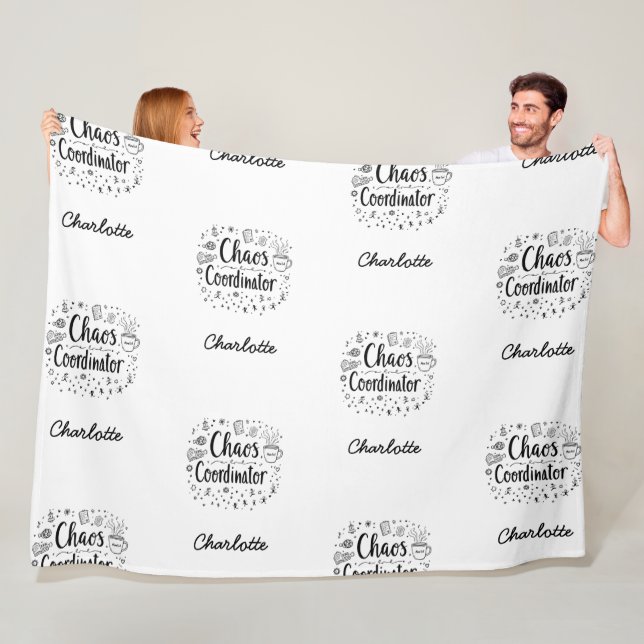 Manta Polar Funny, coordinadora del caos, Día de la Madre Pers (In situ)