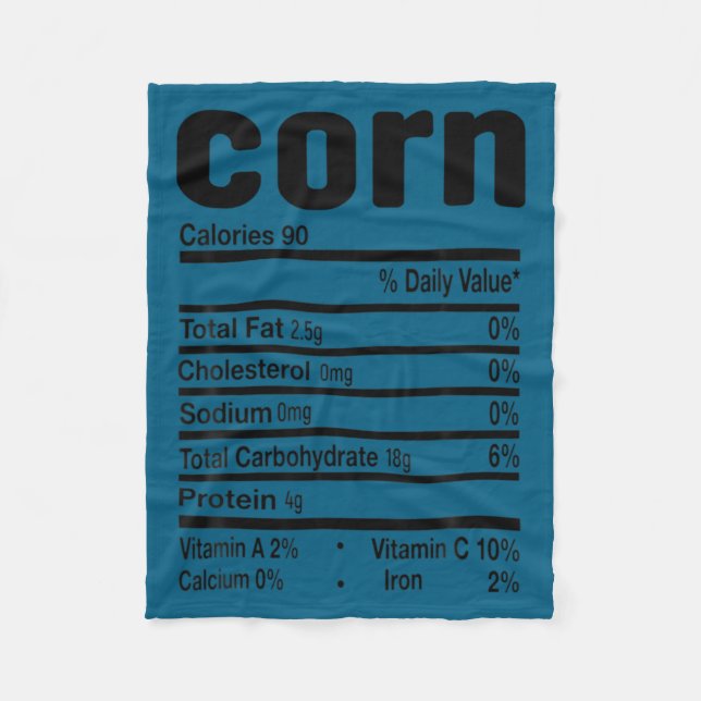 Manta Polar Funny Corn Nutrition Thanksgiving Costume  (Anverso)