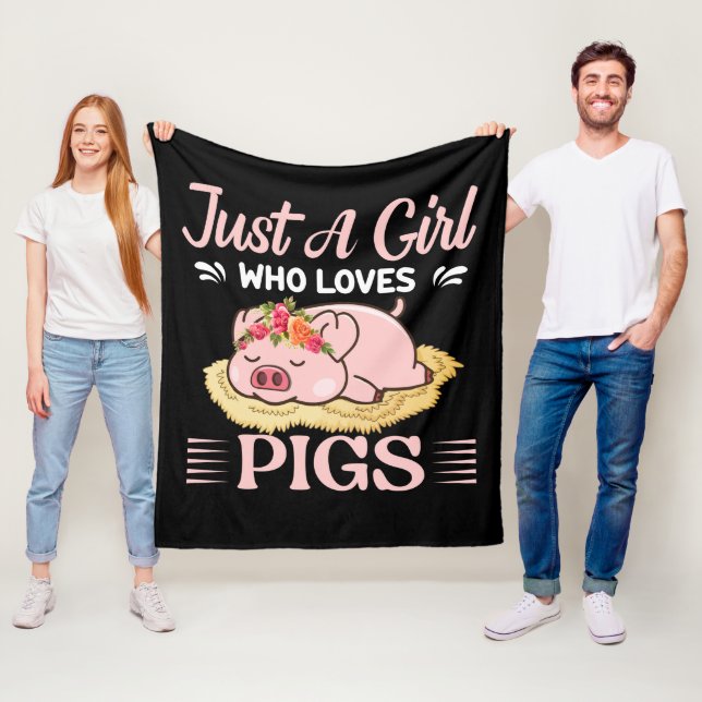Manta Polar Funny Country Pig Lovers Fleece Blanket (In situ)