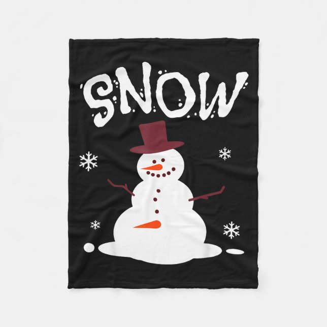 Manta Polar Funny Couples Christmas Party Snow Man Merry Xmas  (Anverso)