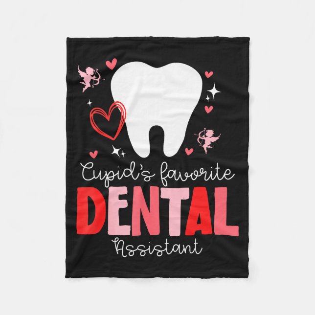 Manta Polar Funny Cupids Favorite Dental Istant Valentines Day (Anverso)