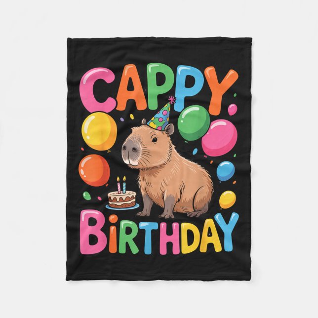 Manta Polar Funny Cute Capy Capybara Animal Birthday Party Sup (Anverso)