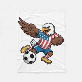 Manta Polar Funny Dabbing Ld Eagle Usa Soccer - Usa Flag Socce
