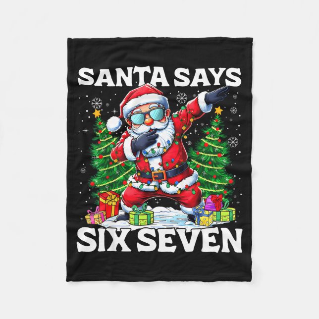 Manta Polar Funny Dabbing Santa Says Six Seven 67 Meme Christm (Anverso)