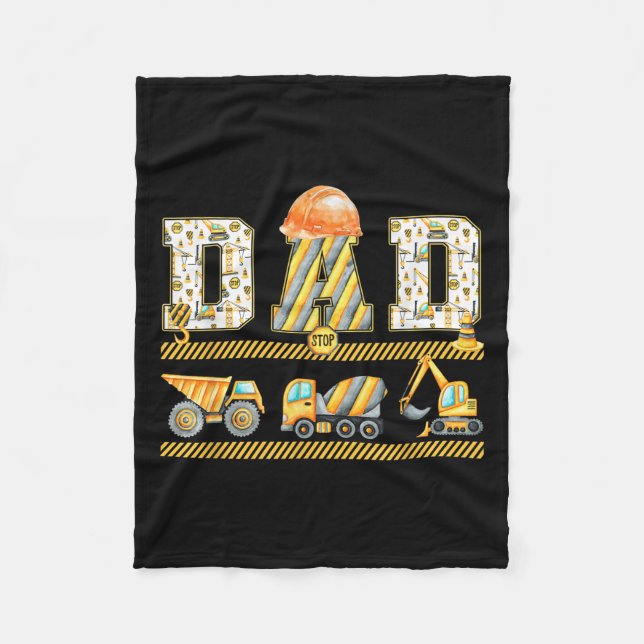 Manta Polar Funny Dad Construction Excavator Kids Matching Fam (Anverso)