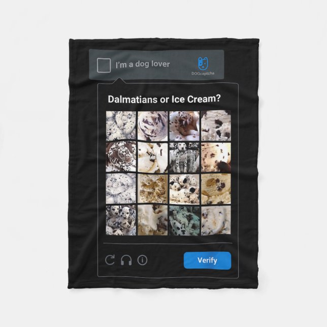 Manta Polar Funny Dalmatian Or Ice Cream Meme Dog Mom Dog Dad  (Anverso)