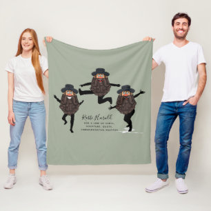 Manta Polar FUNNY Dancing RABBI personalizado con texto