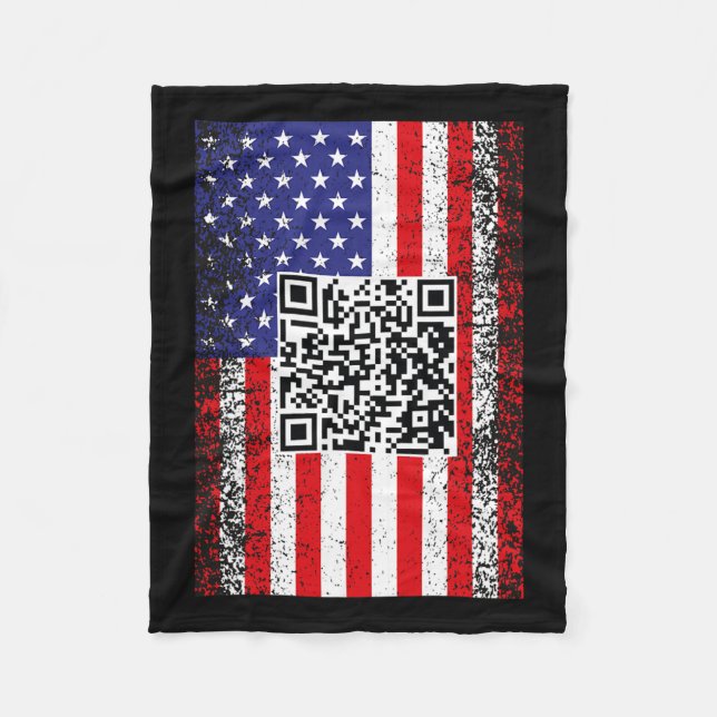 Manta Polar Funny danza del presidente Qr Trump Code (Anverso)