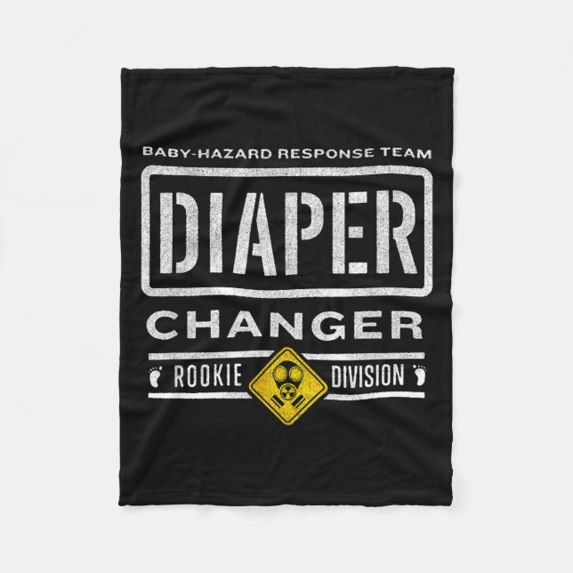 Manta Polar Funny Diaper Changer Duty - Expecting Baby New Dad (Anverso)