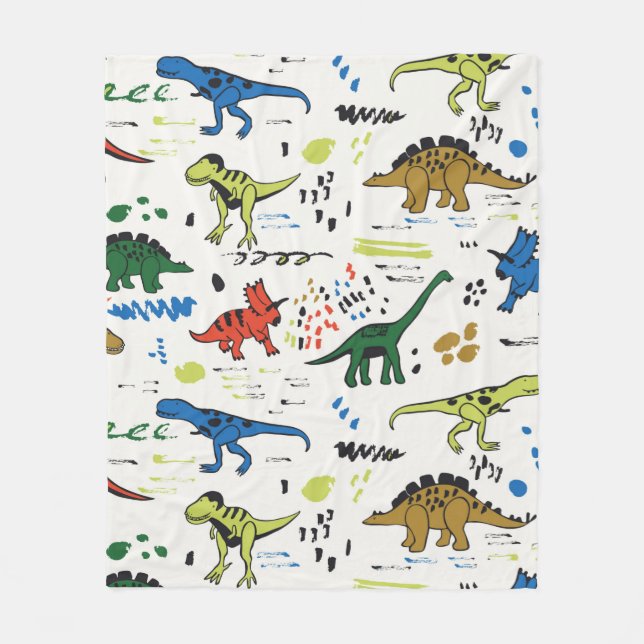 Manta Polar funny dinosaurs graphic color pattern (Anverso)