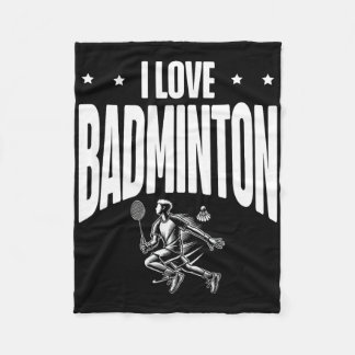 Manta Polar Funny Dminton Player Love Shuttle Diseño 7