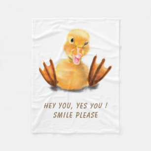 Manta Polar Funny Duck Baby Fleece Blanket