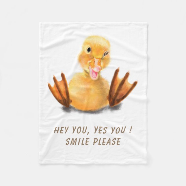 Manta Polar Funny Duck Baby Fleece Blanket (Anverso)