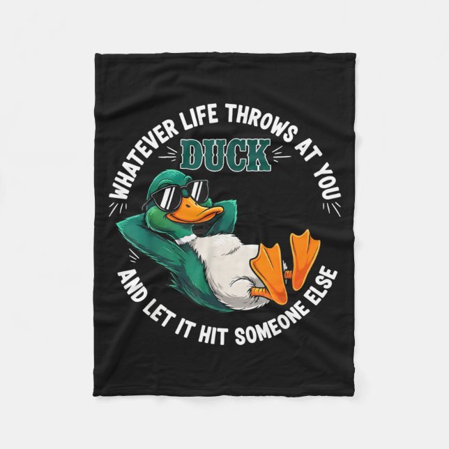 Manta Polar Funny Duck Graphic Life Quote Men Women Gift  (Anverso)