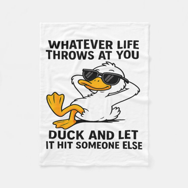 Manta Polar Funny Duck Graphic Men Women Funny Quote  (Anverso)
