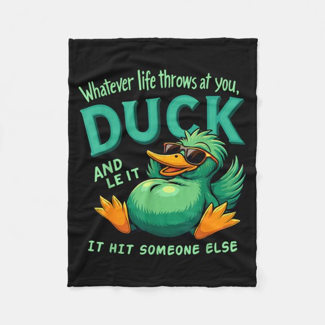 Manta Polar Funny Duck Graphic Men Women Teens Funny Quote  (Anverso)