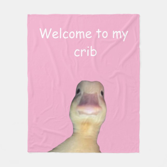 Manta Polar Funny Duck Meme – “Welcome to My Crib” Cute Animal (Anverso)