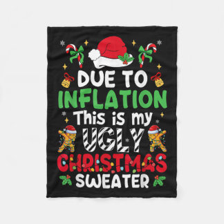 Manta Polar Funny Due To Inflation Ugly Christmas Sweaters Men