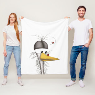 Manta Polar Funny Egret Personalizado