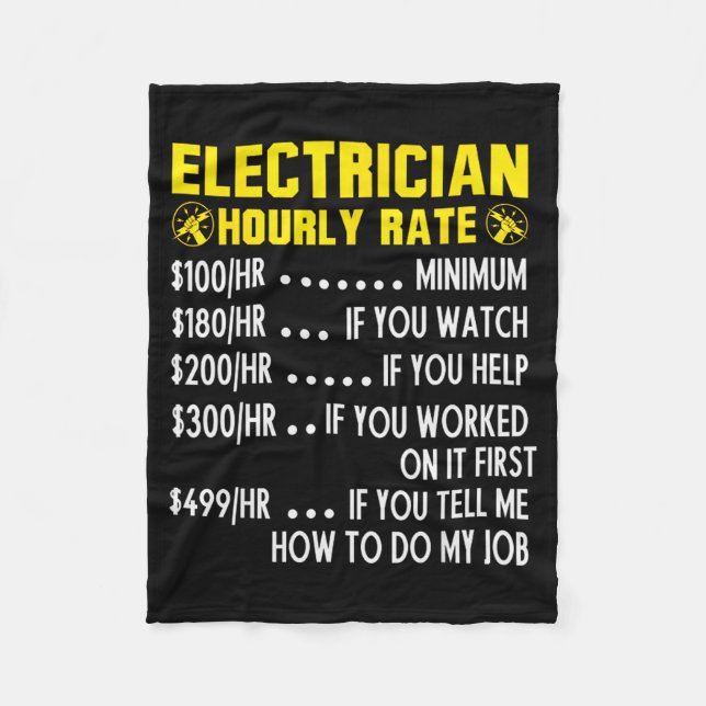 Manta Polar Funny Electrician Hourly Rate Pricing Chart  (Anverso)