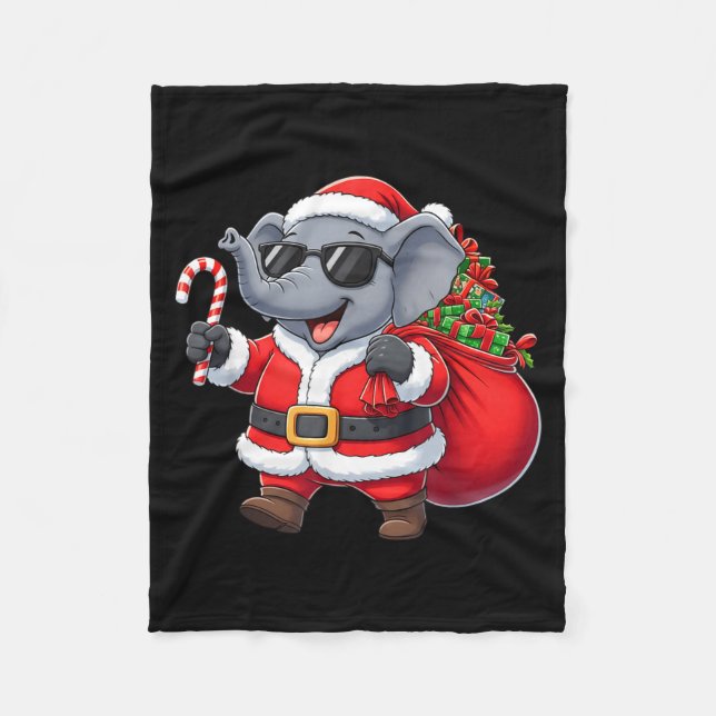 Manta Polar Funny Elephant Christmas Santa Outfit Xmas Boys Gi (Anverso)