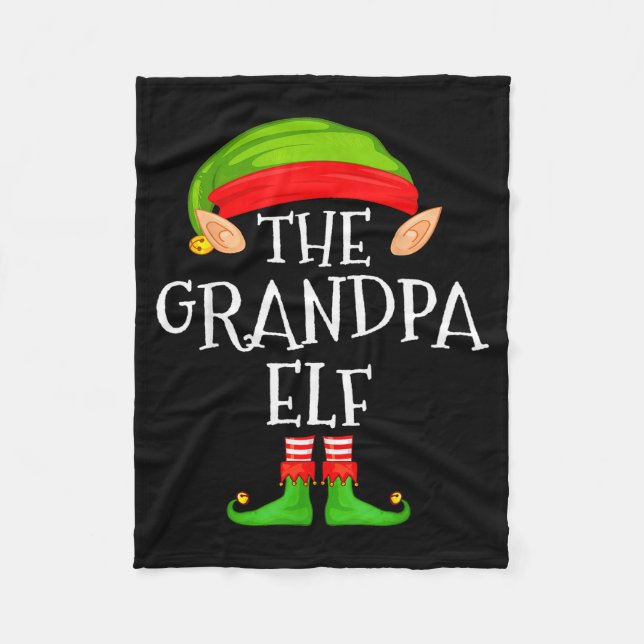 Manta Polar Funny Elf Family Christmas Grandpa Elf Sweater Mat (Anverso)
