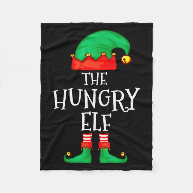 Manta Polar Funny Elf Family Christmas The Hungry Elf Sweater  (Anverso)