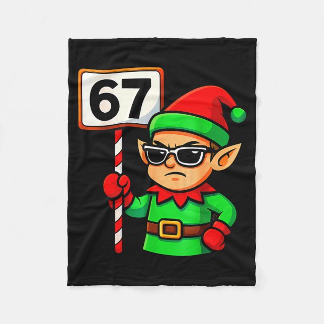 Manta Polar Funny Elf Six Seven 6 7 Meme Christmas Costume 67  (Anverso)
