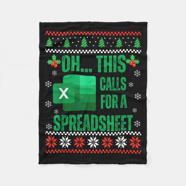 Manta Polar Funny Excel Spreadsheets Christmas Sweater Lover A (Anverso)