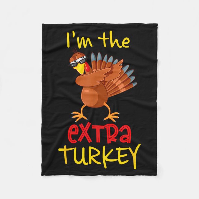 Manta Polar Funny Extra Turkey Matching Family Group Thanksgiv (Anverso)