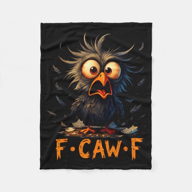 Manta Polar Funny F-caw-f Black Crow Fcawf Humor Quote Bird Me (Anverso)
